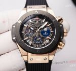 Best Copy Hublot Big Bang Unico Perpetual Calendar Rose Gold Black Rubber Band